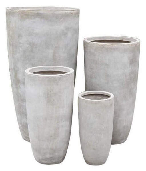 Set di 4 vasi Orchidea in Fibra di argilla Beige