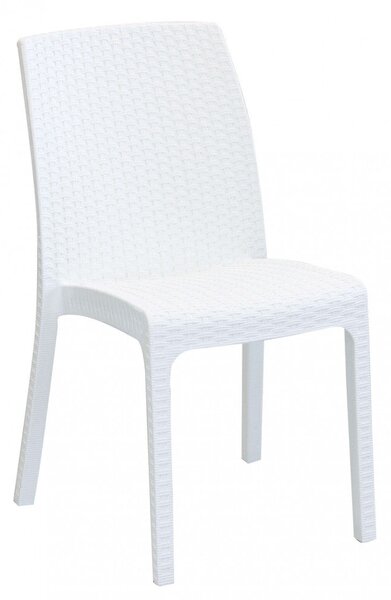 Sedia da Giardino Virginia 47x59x86 h cm in Wicker Bianco