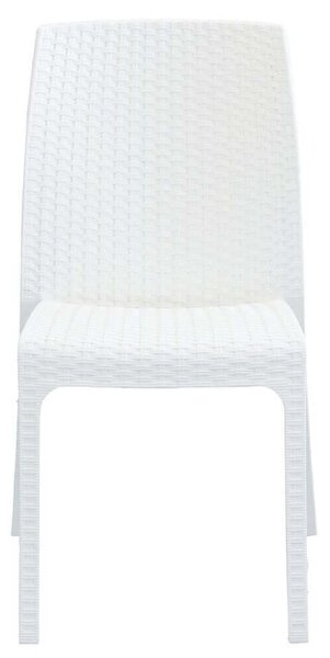 Sedia da Giardino Virginia 47x59x86 h cm in Wicker Bianco