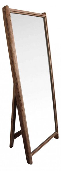 Specchio Wallace 62x8x165 h cm in Pino riciclato Marrone