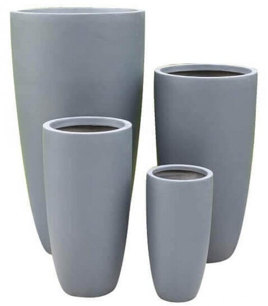 Set di 4 vasi Orchidea in Fibra di argilla Grigio