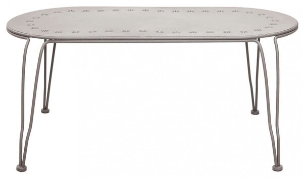 Tavolino Brighton 100x50x45 h cm in Acciaio Tortora