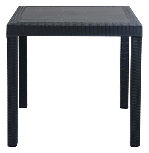 Tavolo Dallas 80x80x74 h cm in Wicker Antracite