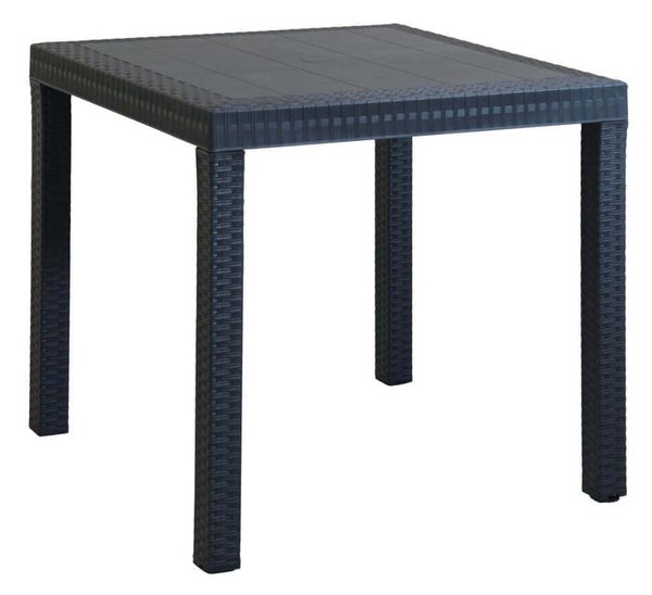 Tavolo Dallas 80x80x74 h cm in Wicker Antracite