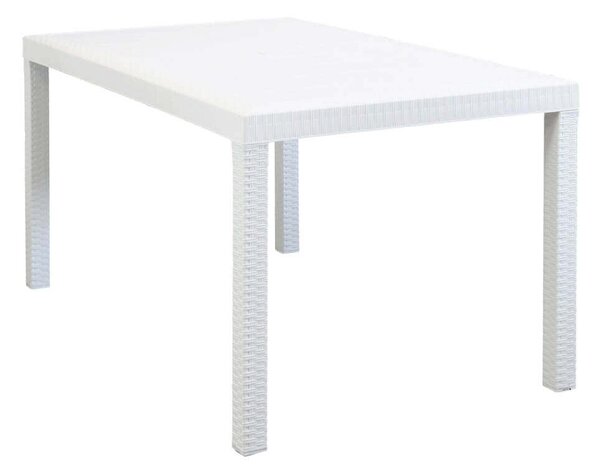 Tavolo Houston 150x90x74 h cm in Wicker Bianco