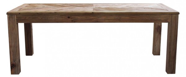 Tavolo Spike 200x90x76 h cm in Pino riciclato Marrone