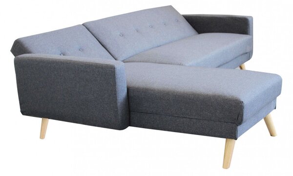 Divano Letto Arthur 176x84x84 cm in Tessuto Grigio scuro