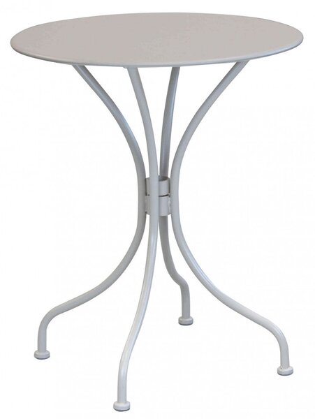 Tavolo Bristol Ø60x71h cm in Acciaio Tortora
