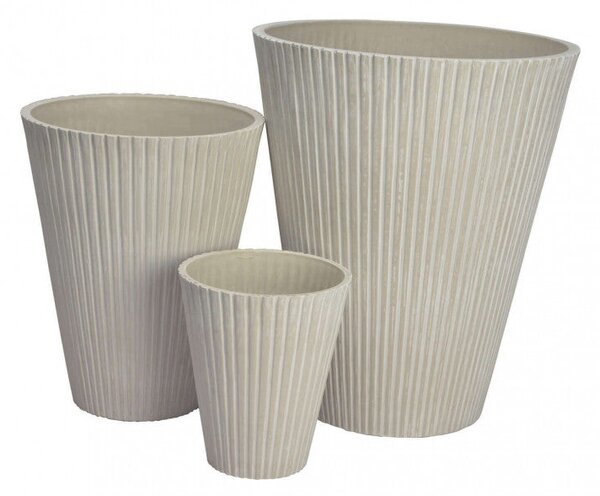 Vaso Piccolo Iris Ø19x22 cm in Fibra sintetica Bianco