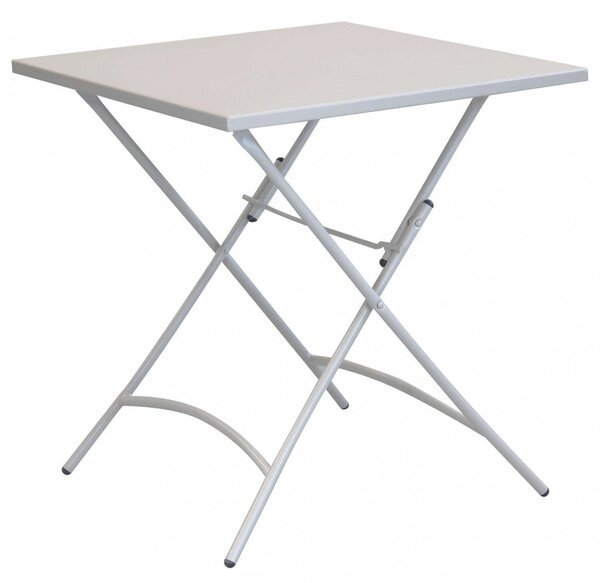 Tavolo Bristol 70x70x72 h cm in Acciaio Tortora Chiaro