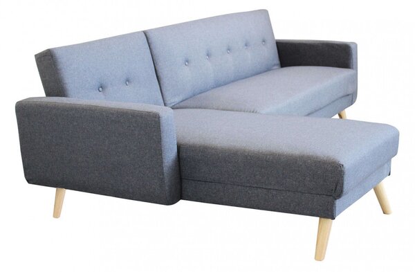 Divano Letto Arthur 176x84x84 cm in Tessuto Grigio scuro