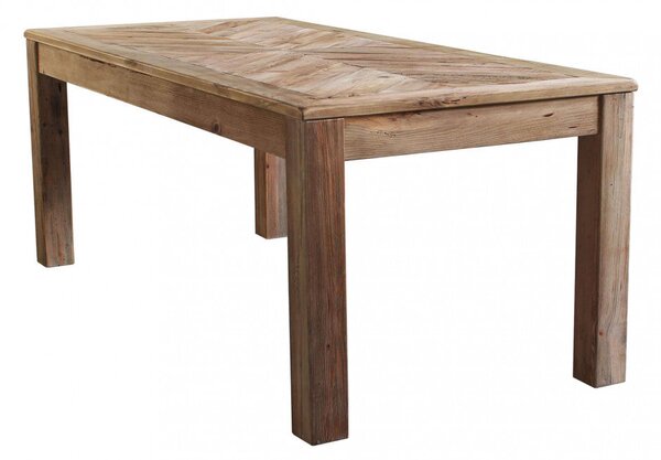 Tavolo Spike 200x90x76 h cm in Pino riciclato Marrone