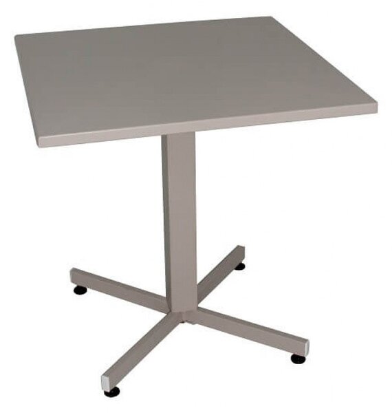 Tavolo Vega 70x70x73 h cm in Acciaio Tortora