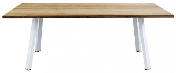 Tavolo Nevis 200x100x74 h cm in Legno Bianco