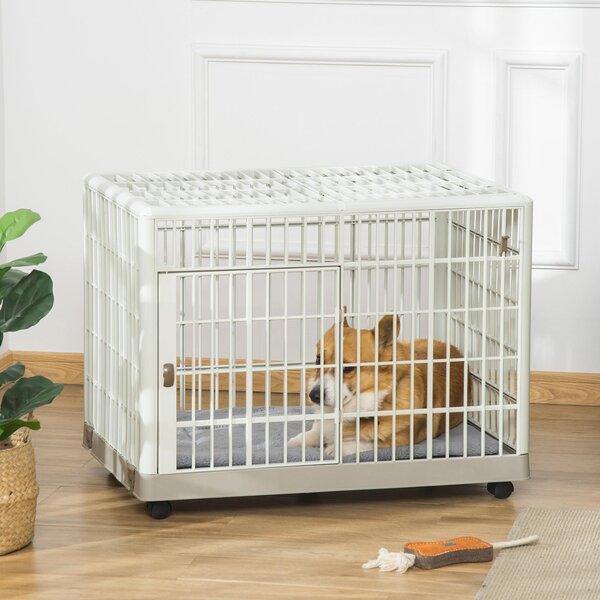 Gabbia per Cani 81x55,5x62,5 cm in ABS e PP Beige