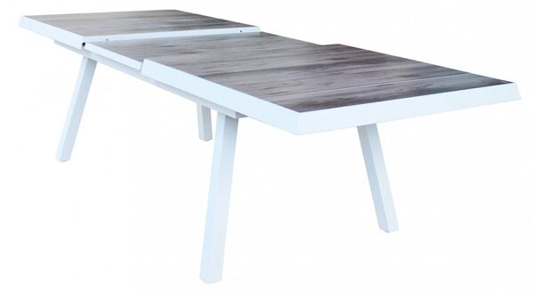Tavolo Allungabile Seattle 205/265x105x75 h cm in Alluminio Bianco