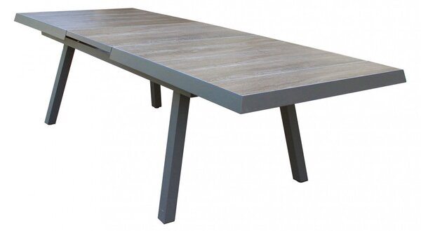 Tavolo Allungabile Seattle 205/265x105x75 h cm in Alluminio Taupe