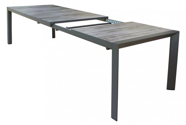 Tavolo Allungabile Portland 175/235x100x75 h cm in Alluminio Taupe