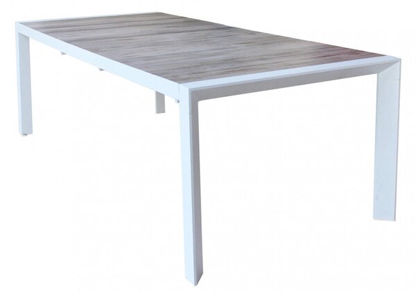 Tavolo Allungabile Portland 175/235x100x75 h cm in Alluminio Bianco