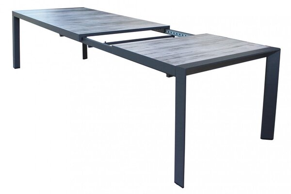 Tavolo Allungabile Portland 175/235x100x75 h cm in Alluminio Antracite