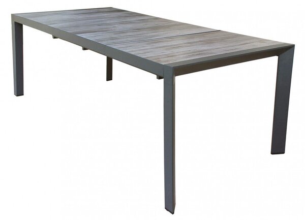 Tavolo Allungabile Portland 175/235x100x75 h cm in Alluminio Taupe