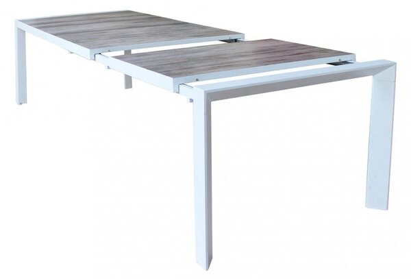 Tavolo Allungabile Portland 175/235x100x75 h cm in Alluminio Bianco