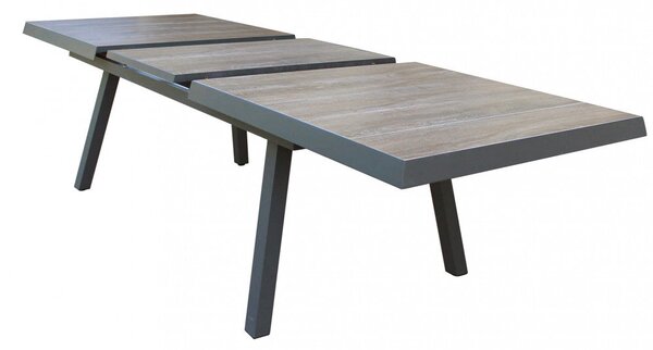 Tavolo Allungabile Seattle 205/265x105x75 h cm in Alluminio Taupe