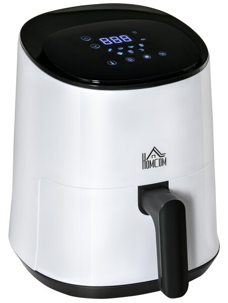 Friggitrice ad Aria 1300W 2,5 Litri con Pannello LED Bianca e Nera