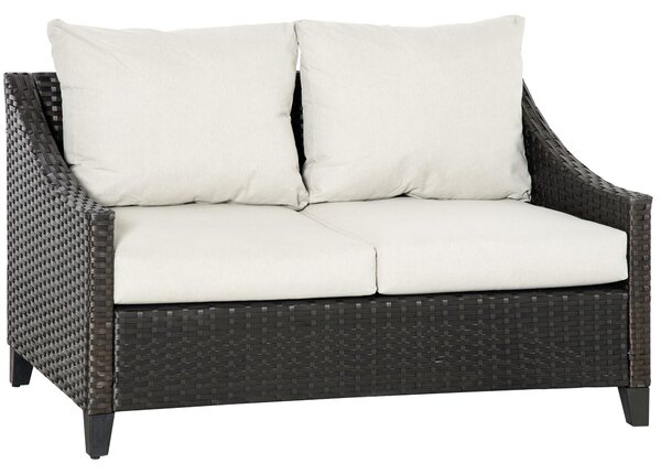 Divano 2 Posti da Giardino 132x70x74 cm in Rattan PE Marrone