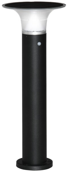 Luce da Esterno a Energia Solare Ø23,5x60 cm in Alluminio Nero