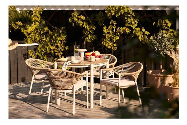Tavolo da pranzo da giardino rotondo in metallo ø 90 cm Abela – House Nordic