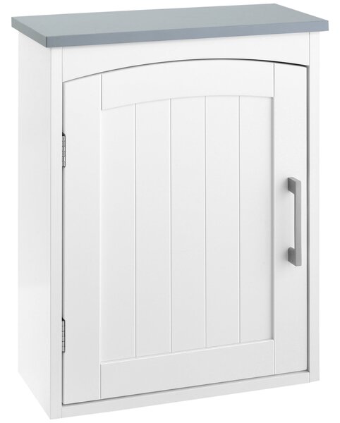 Pensile Bagno 1 Anta 1 Mensola 41x18,5x52 cm in MDF Bianco