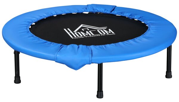 Trampolino Elastico Fitness Ø101,5 x 23 cm in Acciaio e PVC Nero e Blu