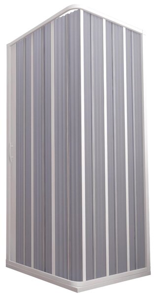 Box Doccia Angolare 1 Anta a Soffietto in PVC Apertura Laterale H185 cm Dorini Bianco 80x80 cm