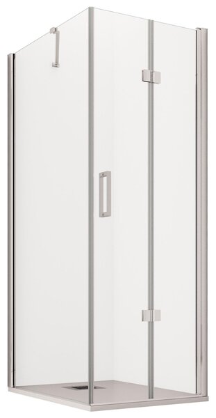 Box Doccia Angolare 100x70 cm 1 Anta a Libro in Cristallo Trasparente 6mm H195 Bonussi Eloisa