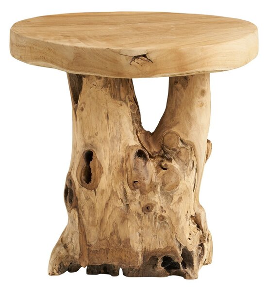 Tavolino rotondo in teak massiccio ø 40 cm Palena – House Nordic
