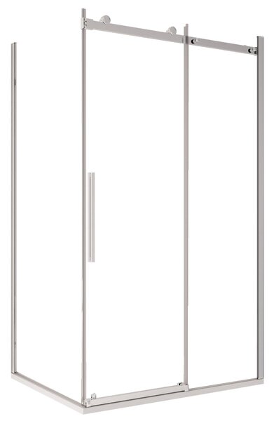 Box Doccia Angolare 80x100 cm 1 Anta Scorrevole in Cristallo Trasparente 8mm H195 Bonussi Elise 3.0