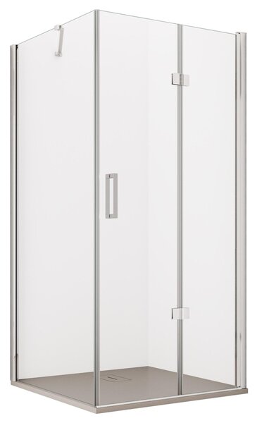Box Doccia Angolare 100x70 cm 1 Anta a Libro in Cristallo Trasparente 6mm H195 Bonussi Eloisa