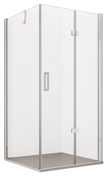 Box Doccia Angolare 100x80 cm 1 Anta a Libro in Cristallo Trasparente 6mm H195 Bonussi Eloisa