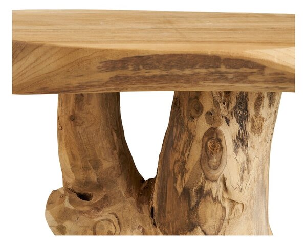 Tavolino rotondo in teak massiccio ø 40 cm Palena – House Nordic