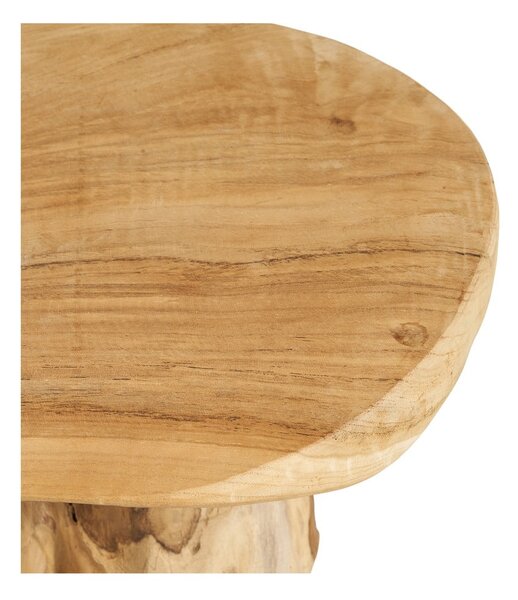 Tavolino rotondo in teak massiccio ø 40 cm Palena – House Nordic