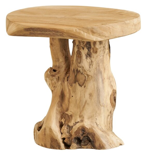 Tavolino rotondo in teak massiccio ø 40 cm Palena – House Nordic