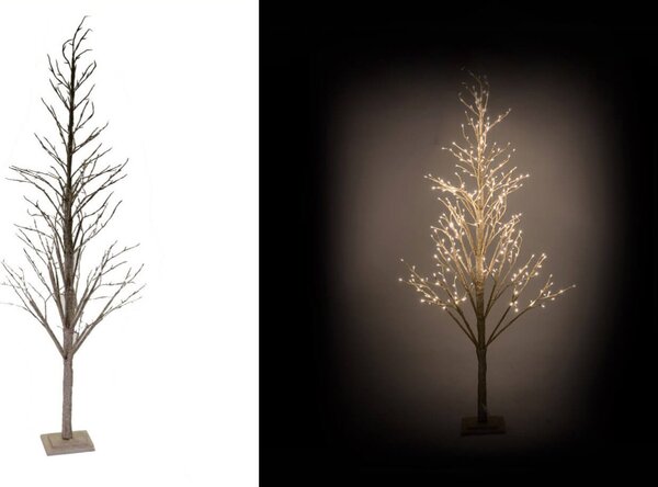Albero di Natale Luminoso 306 LED in Carta H210cm Oro