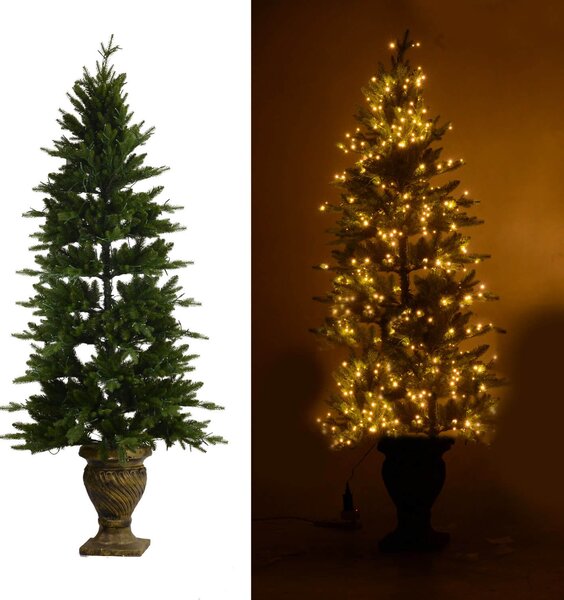 Albero di Natale Luminoso 600 LED H195cm Verde