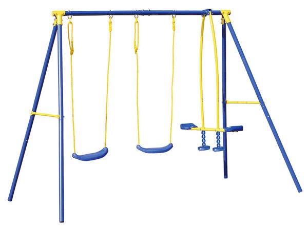 Altalena da Giardino 4 Posti con Cavallina 261x142x182 cm