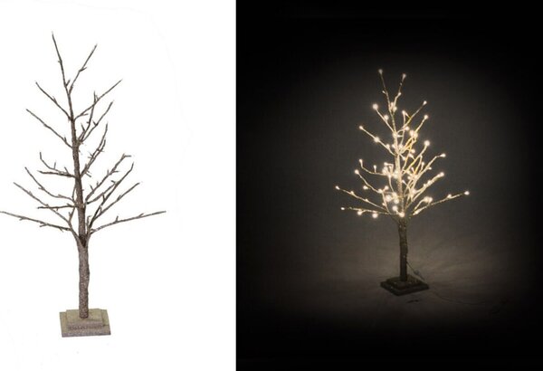Albero di Natale Luminoso 78 LED in Carta H93cm Oro