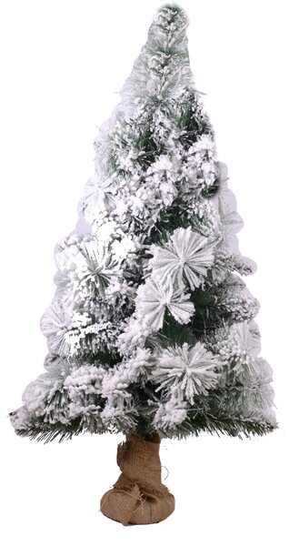 Albero di Natale Artificiale H90cm Pet Verde Innevato