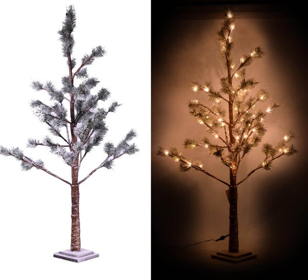 Albero di Natale Luminoso 78 LED in Carta H132cm Marrone