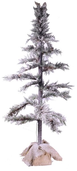 Albero di Natale Luminoso con LED in PVC H136cm Juta Verde Innevato