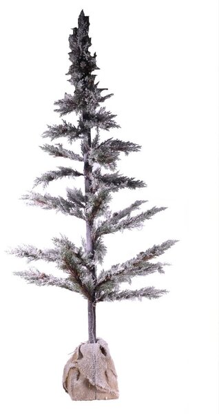 Albero di Natale Luminoso con LED e Pigne in PVC H170cm Juta Verde Innevato